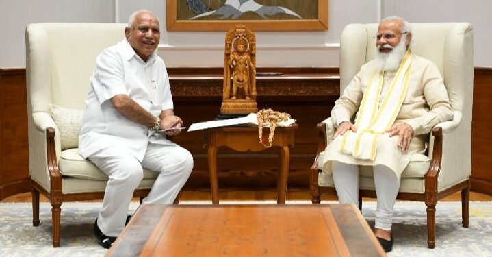 ಪ್ರಧಾನಿ ಭೇಟಿ ಮಾಡಿದ ಬಿಎಸ್‌ವೈ: ಹೆಚ್ಚಿನ ಅನುದಾನಕ್ಕಾಗಿ‌ ಮೋದಿಗೆ ಮೊರೆ