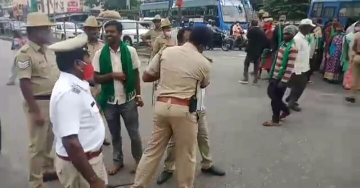 ಭಾರತ್ ಬಂದ್: ರಾಮನಗರದಲ್ಲಿ ಕಿಸಾನ್ ಕಾಂಗ್ರೆಸ್ ಪ್ರತಿಭಟನೆ