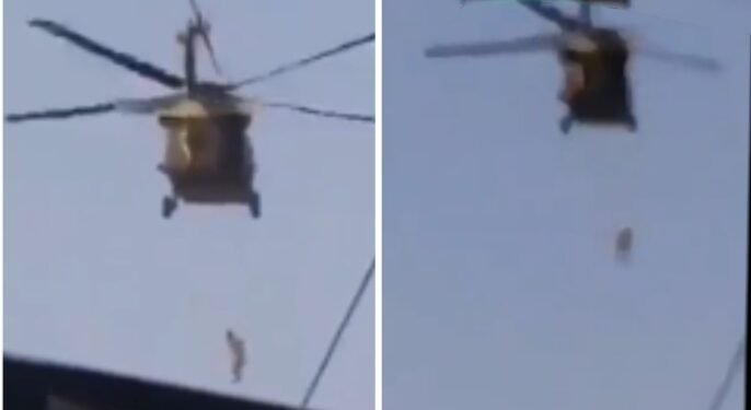 ಮತಾಂಧರ ಪೈಶಾಚಿಕತೆ.. ಶವವನ್ನು ಹೆಲಿಕಾಫ್ಟರ್‌ನಲ್ಲಿ ನೇತುಹಾಕಿ ಊರು ಸುತ್ತಾಡಿದರೇ ಕಿರಾತಕರು?