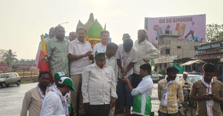 ಜನತಾ ಜಲಧಾರೆ: ಬಾಗೇವಾಡಿಯಲ್ಲಿ ಅದ್ಧೂರಿ ಸ್ವಾಗತ