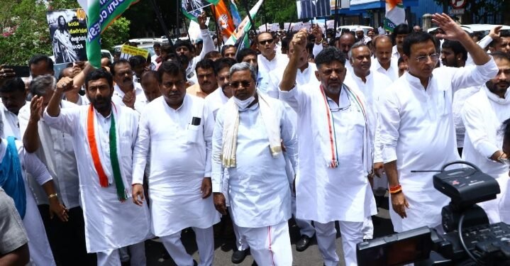 ಸಂತೋಷ್ ಸಾವಿನ ಪ್ರತಿಧ್ವನಿ: ಸಿಎಂ ಗೃಹ ಕಚೇರಿ ಬಳಿ ‘ಕೈ’ ಹೈಡ್ರಾಮಾ