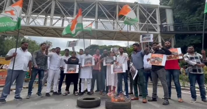 ‘ಅಗ್ನಿಪಥ್’ ವಿರುದ್ದ ಆಕ್ರೋಶ: ಯುವ ಕಾಂಗ್ರೆಸ್ ಪ್ರತಿಭಟನೆ