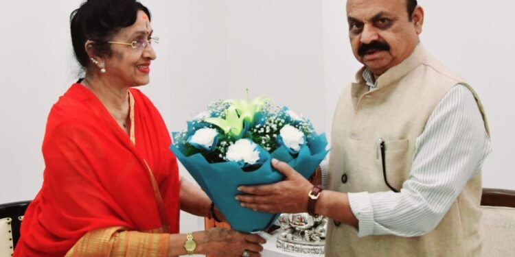 ನಟಿ ಭಾರತಿ ವಿಷ್ಣುವರ್ಧನ್ ಅವರಿಂದ ಸಿಎಂ ಬಸವರಾಜ ಬೊಮ್ಮಾಯಿ ಭೇಟಿ