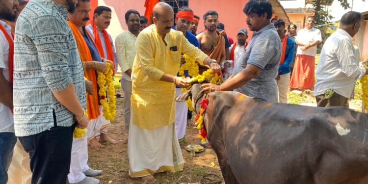 ಬಿಜೆಪಿ ರಾಜ್ಯ ಕಾರ್ಯಾಲಯದಲ್ಲಿ ಗೋಪೂಜೆ