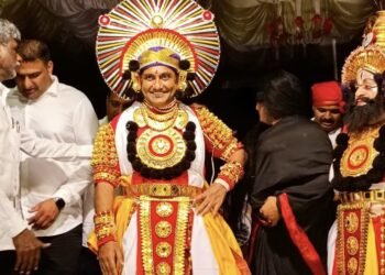 ರಾಜಕಾರಣಕ್ಕೆ ಜೈ, ಯಕ್ಷಗಾನಕ್ಕೂ ಸೈ: ಬಣ್ಣ ಹಚ್ಚಿ ನೃತ್ಯ ಮಾಡಿ ‘ಯಕ್ಷ ಪ್ರವೀಣ’ನಾದ ಸಚಿವ ಸುಧಾಕರ್