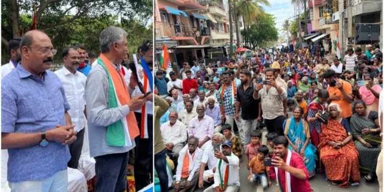 ಬೆಂಗಳೂರು: ಅಲ್ಪಸಂಖ್ಯಾತರ, ತಮಿಳರತ್ತ ಕಾಂಗ್ರೆಸ್ ಚಿತ್ತ; ತಮಿಳುನಾಡು ಸಂಸದರ ಜೊತೆ ಜಿ.ಎ.ಬಾವಾ ಪ್ರಚಾರ