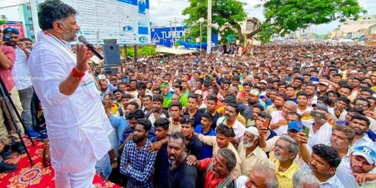 ಕಾಂಗ್ರೆಸ್ ಅಧಿಕಾರಕ್ಕೆ ಬಂದರೆ ಮೊದಲ ಸಂಪುಟದಲ್ಲೇ ‘ಗ್ಯಾರೆಂಟಿ’ ಜಾರಿ; ಡಿಕೆಶಿ ಭರವಸೆ