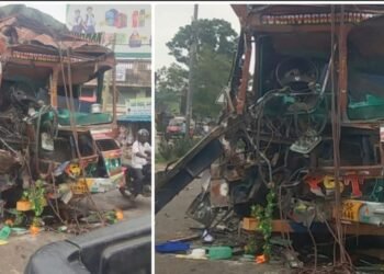 ಡಿ-ಕ್ರಾಸ್ ಬಳಿ ಟ್ರಕ್ ಹಾಗೂ ಲಾರಿ ನಡುವೆ ಅಪಘಾತ