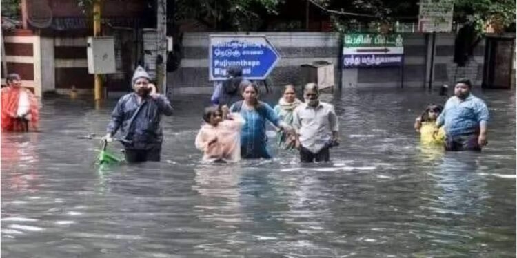 ಮಿಚಾಂಗ್ ಚಂಡಮಾರುತದ ಹೊಡೆತ; ತಮಿಳುನಾಡು ತತ್ತರ