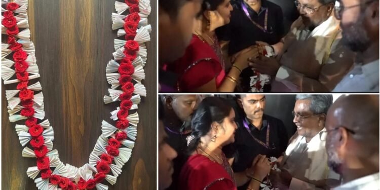 ‘ಶಕ್ತಿ’ ಯೋಜನೆಯ ಪ್ರತಿಧ್ವನಿ; ಉಚಿತ ಬಸ್ ಪ್ರಯಾಣದ ಟಿಕೆಟ್‌ಗಳಿಂದಲೇ ಹಾರ ರಚಿಸಿ ಸಿಎಂಗೆ ಸಮರ್ಪಿಸಿದ ಯುವತಿ