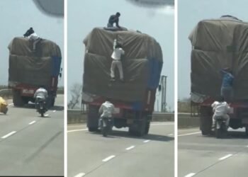 ಚಲಿಸುತ್ತಿದ್ದ ಲಾರಿಯನ್ನೇರಿ ಕಳ್ಳತನ; ಬೆಚ್ಚಿ ಬೀಳಿಸುವಂತಿದೆ ಖದೀಮರ ಕಸರತ್ತು