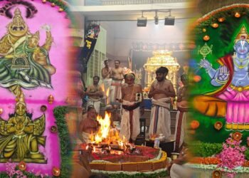 MALLESHWARAM ಲಕ್ಷ್ಮೀ ನರಸಿಂಹ ದೇವಸ್ಥಾನ: ಸುಖ ಸಮೃದ್ಧಿಗಾಗಿ ಮಹಾ ಸುದರ್ಶನ ಶಾಂತಿ ಹೋಮ..