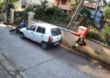 VIDEO: ಕಾರು ಡಿಕ್ಕಿಹೊಡಿಸಿ ವ್ಯಕ್ತಿಯ ಕೊಲೆಗೆ ಯತ್ನ: ತಲೆಕೆಳಗಾಗಿ ಸಿಲುಕಿದ ಮಹಿಳೆ..