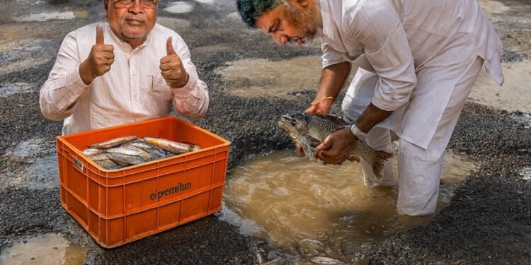 ‘ಬೆಂಗಳೂರು ಈಗ ಗುಂಡಿಯೂರು?’ ಮತ್ಸ್ಯ ಬೇಟೆಗೆ ಸೂಕ್ತ.. !?