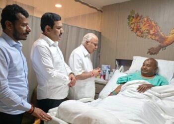 ಹೆಚ್.ಡಿ.ದೇವೇಗೌಡರವರ ಆರೋಗ್ಯ ವಿಚಾರಿಸಿದ BSY
