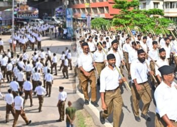 ಸಂಘ ನಿರ್ಬಂಧಕ್ಕೆ ಕೇಸರಿ ಉತ್ತರ; ಸಾಗರದಂತೆ ಮುನ್ನುಗ್ಗಿ ಬಂದ ಹರಿದುಬಂದ ಗಣವೇಶಧಾರಿಗಳು