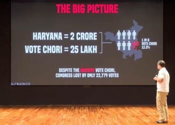 ಹರಿಯಾಣದಲ್ಲೂ ಮತಕಳ್ಳತನ; ರಾಹುಲ್ ಗಾಂಧಿ ಆರೋಪ