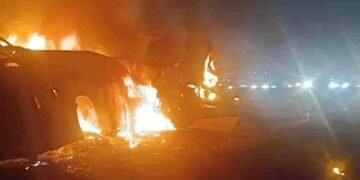 ಖಾಸಗಿ ಬಸ್–ಟ್ರಕ್ ಡಿಕ್ಕಿ: ಕನಿಷ್ಠ 9 ಮಂದಿ ಸಜೀವ ದಹನ