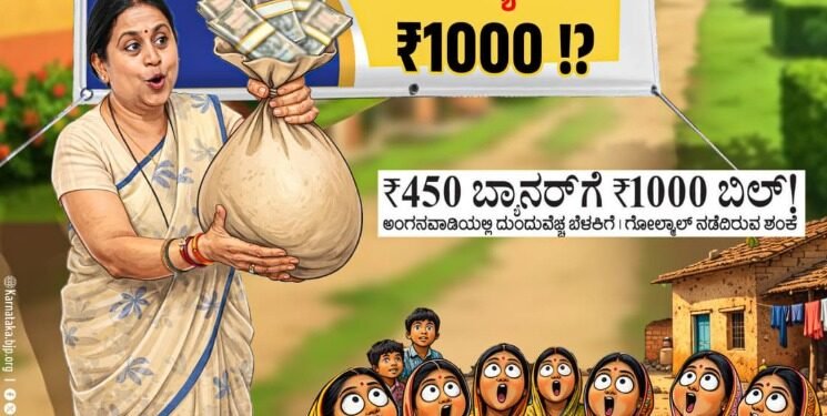 50 ರಿಂದ ರೂ. 450 ಕ್ಕೆ ಲಭ್ಯವಾಗುವ ಬ್ಯಾನರ್‌ಗಳಿಗೆ ಬರೋಬ್ಬರಿ ರೂ. 998 ವೆಚ್ಚ?