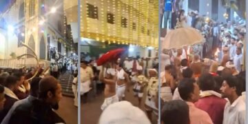 ಮನುಷ್ಯರಿಗಷ್ಟೇ.., ದೇವರಿಗಿಲ್ಲ ಜಾತಿ ತಾರತಮ್ಯ..! ಮಸೀದಿ ಮೆಟ್ಟಿಲೇರಿ ಎಳನೀರು ಸ್ವೀಕರಿಸಿದ ದೈವ..