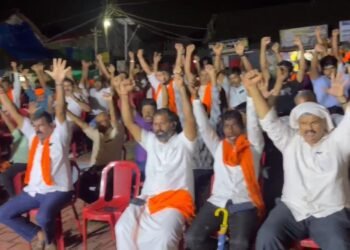ಬೈಂದೂರಿನಲ್ಲಿ ಅಖಂಡ ಭಾರತ ಸಂಕಲ್ಪ ದಿನ; ಪಂಜಿನ ಮೆರವಣಿಗೆ