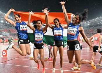 ಏಷ್ಯನ್ ಗೇಮ್ಸ್: ಮಹಿಳೆಯರ 4×400 ಮೀ. ರಿಲೇಯಲ್ಲಿ ಭಾರತಕ್ಕೆ ಚಿನ್ನ