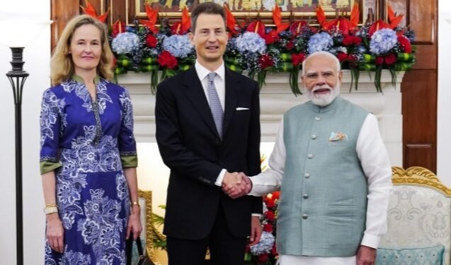 ಲೀಚ್ಟೆನ್‌ಸ್ಟೈನ್ ರಾಜಕುಮಾರ ಅಲೋಯಿಸ್ ಭೇಟಿ ಮಾಡಿದ ಪ್ರಧಾನಿ ಮೋದಿ; ಭಾರತ–ಇಎಫ್‌ಟಿಎ ವ್ಯಾಪಾರ ಒಪ್ಪಂದ ಪರಿಶೀಲನೆ
