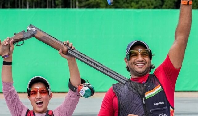 ಏಷ್ಯನ್ ಗೇಮ್ಸ್ 2026: ಟ್ರ್ಯಾಪ್ ಮಿಶ್ರ ತಂಡಕ್ಕೆ ನೀರು ಧಾಂಡಾ–ಕೈನನ್ ಚೆನೈ ಚಿನ್ನ
