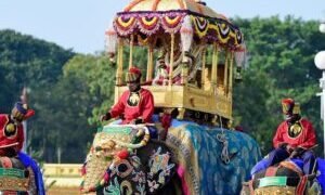 ಅರಮನೆಗೆ ಅಭಿಮನ್ಯು ಎಂಟ್ರಿ: ಈ ಬಾರಿ ನಿಶಾನೆ ಆನೆಯಾಗಿ ಭಾಗಿ